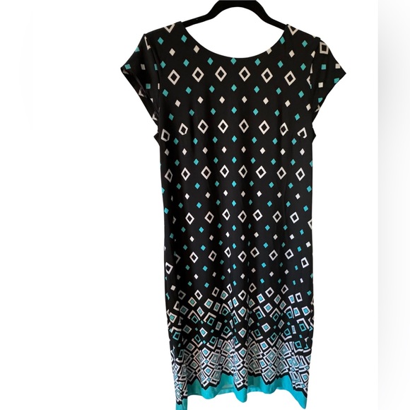 Modern Gemoetrical Black Dress Sz. Med - Picture 5 of 8